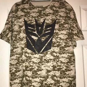 Men’s Camouflage Transformers Decepticon T-shirt L